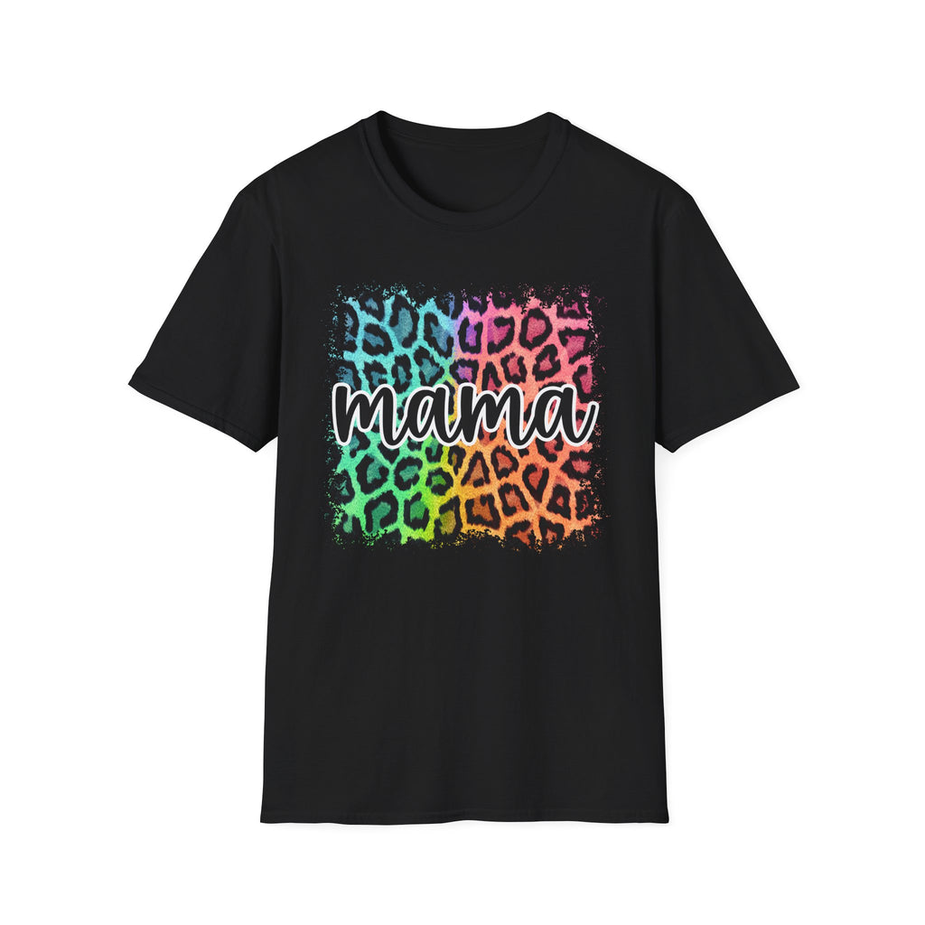 Mama Leopard Rainbow T-Shirt — Colorful Mama Graphic Tee
