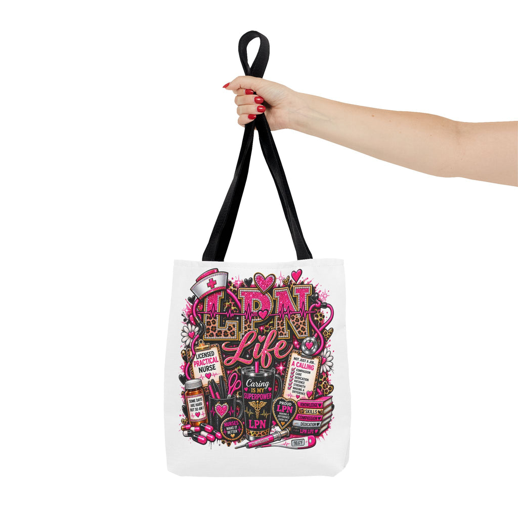 LPN Life Tote Bag — Pink Licensed Practical Nurse Nursing Gifts Tote