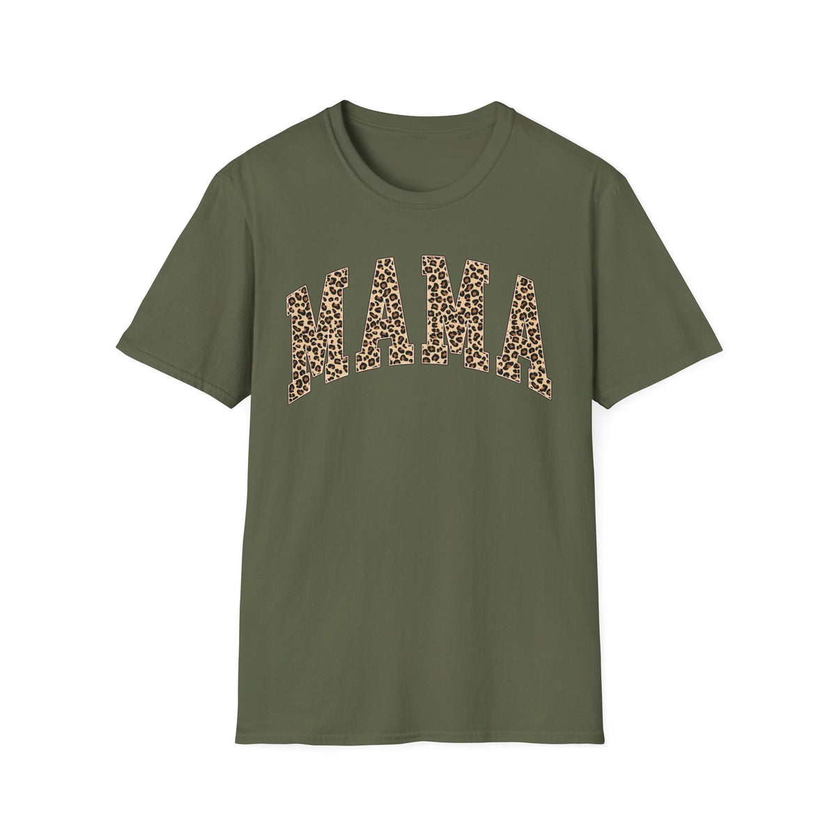 Mama Leopard Print T-Shirt — Trendy Animal Print Mom Tee