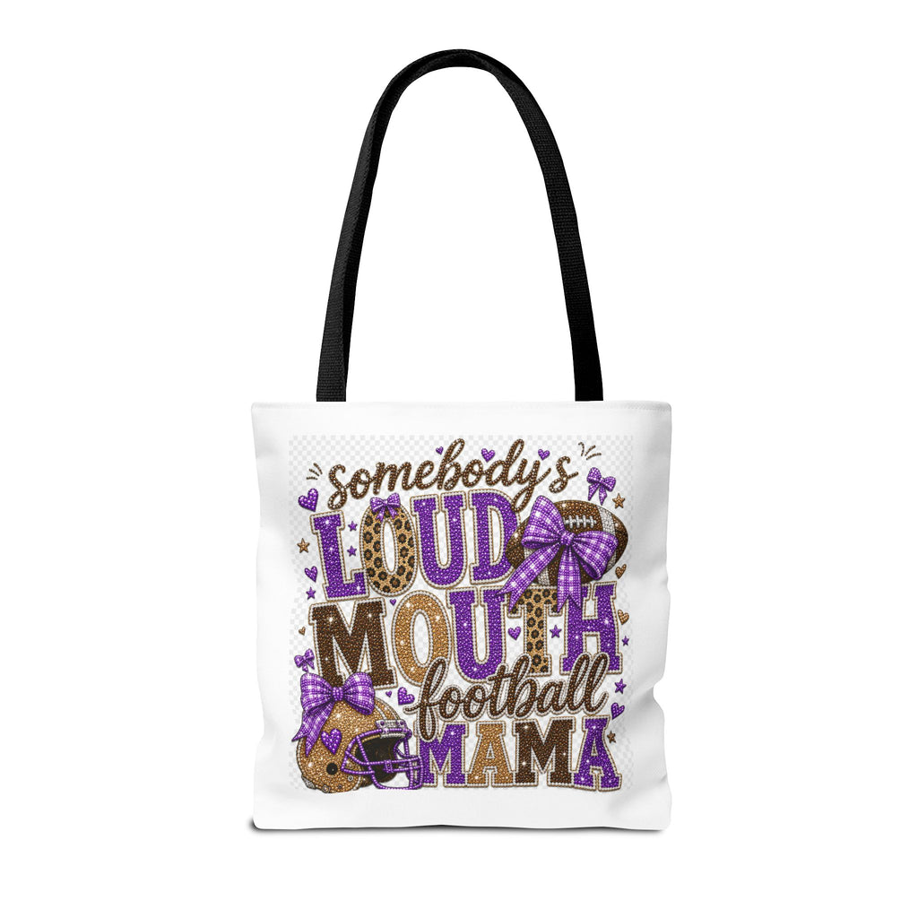 Somebody's Loud Mouth Football Mama Tote Bag — Cheer Mom Gift