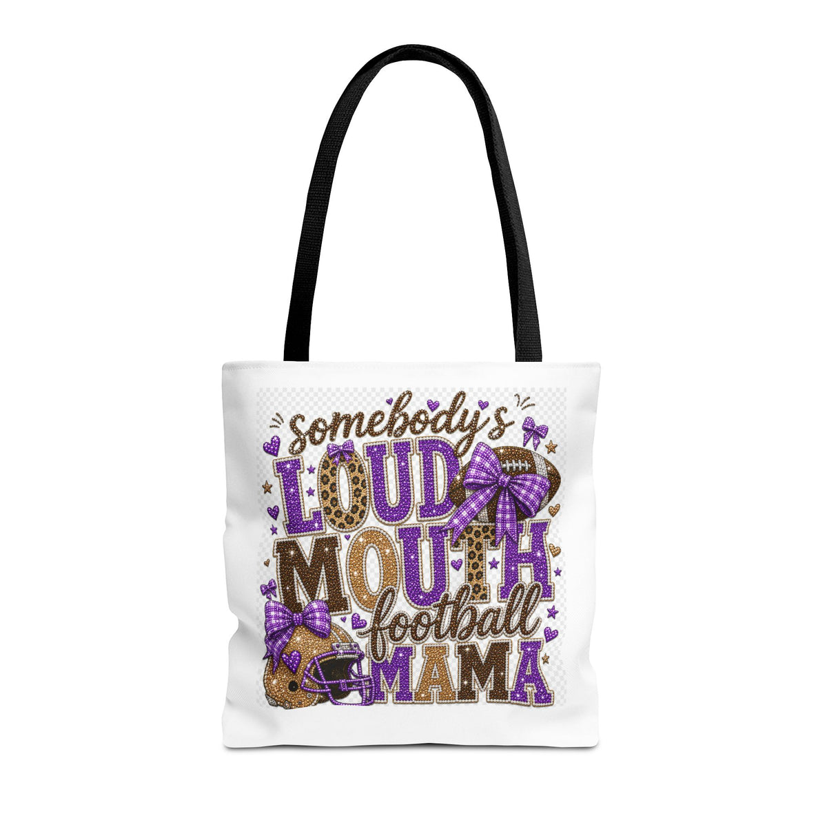 Somebody's Loud Mouth Football Mama Tote Bag — Cheer Mom Gift