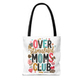 Tote Bag — "Overstimulated Moms Club" Colorful Graphic Tote for Busy Mothers, Funny Mother's Day Gift