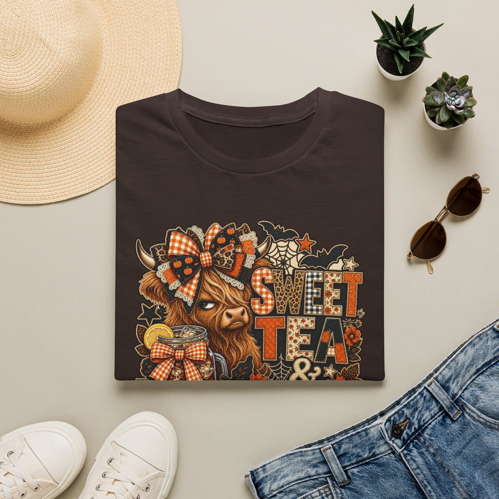 Fall Cow 'Sweet Tea & Pumpkins' T-Shirt