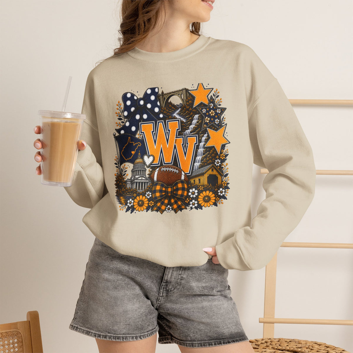 WV Football Fall Crewneck Sweatshirt