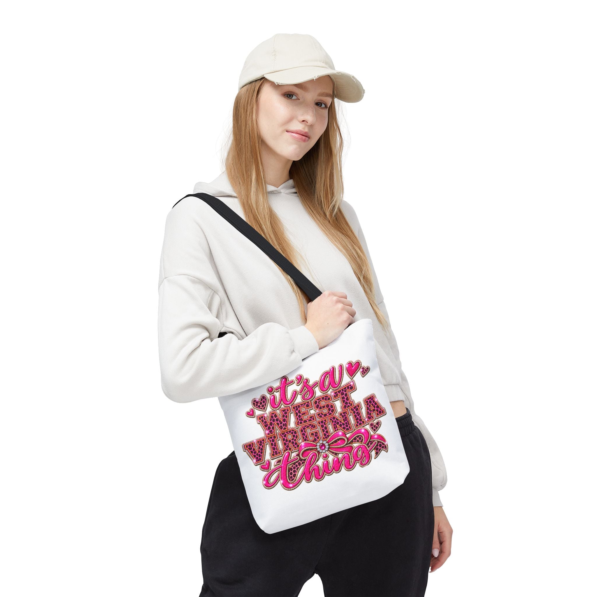 West Virginia Tote Bag - "It's a West Virginia Thing" Pink Graphic Tote