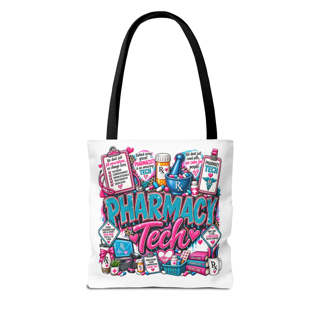 Pharmacy Tech Tote Bag — Colorful Pharmacy Technician Gift Tote