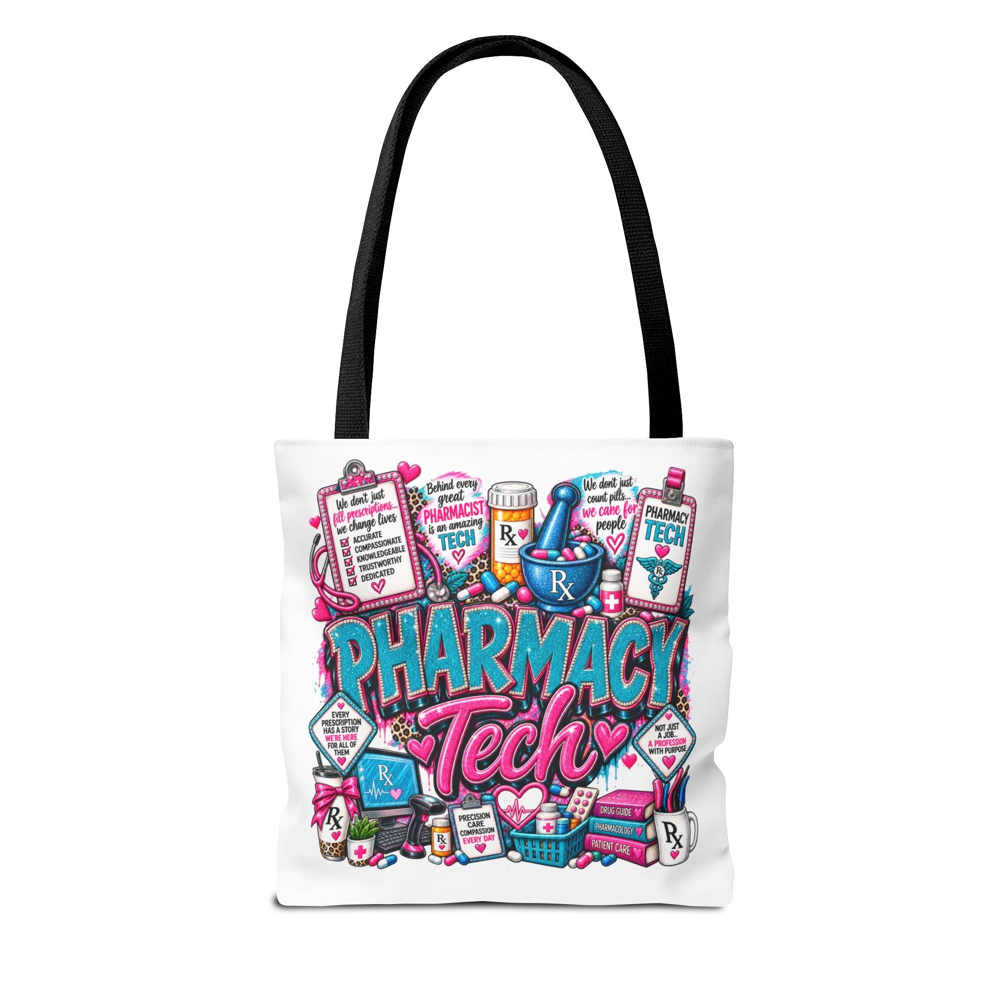 Pharmacy Tech Tote Bag — Colorful Pharmacy Technician Gift Tote
