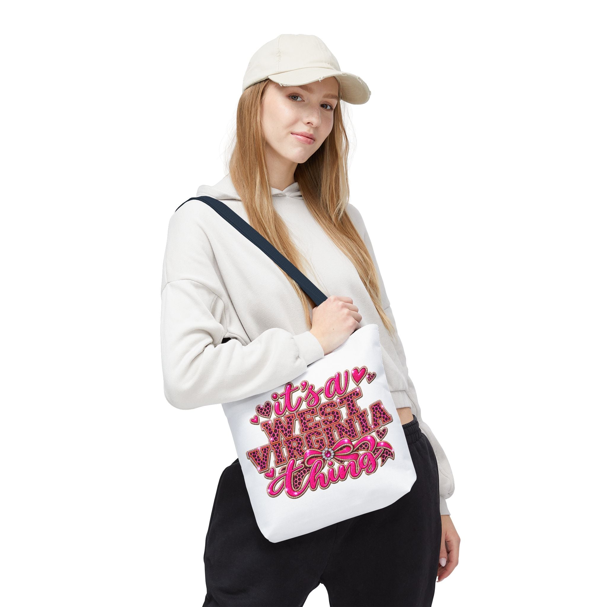 West Virginia Tote Bag - "It's a West Virginia Thing" Pink Graphic Tote