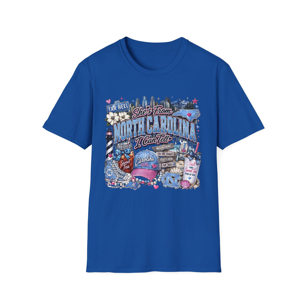 She's From North Carolina T‑Shirt — NC Pride Graphic Tee