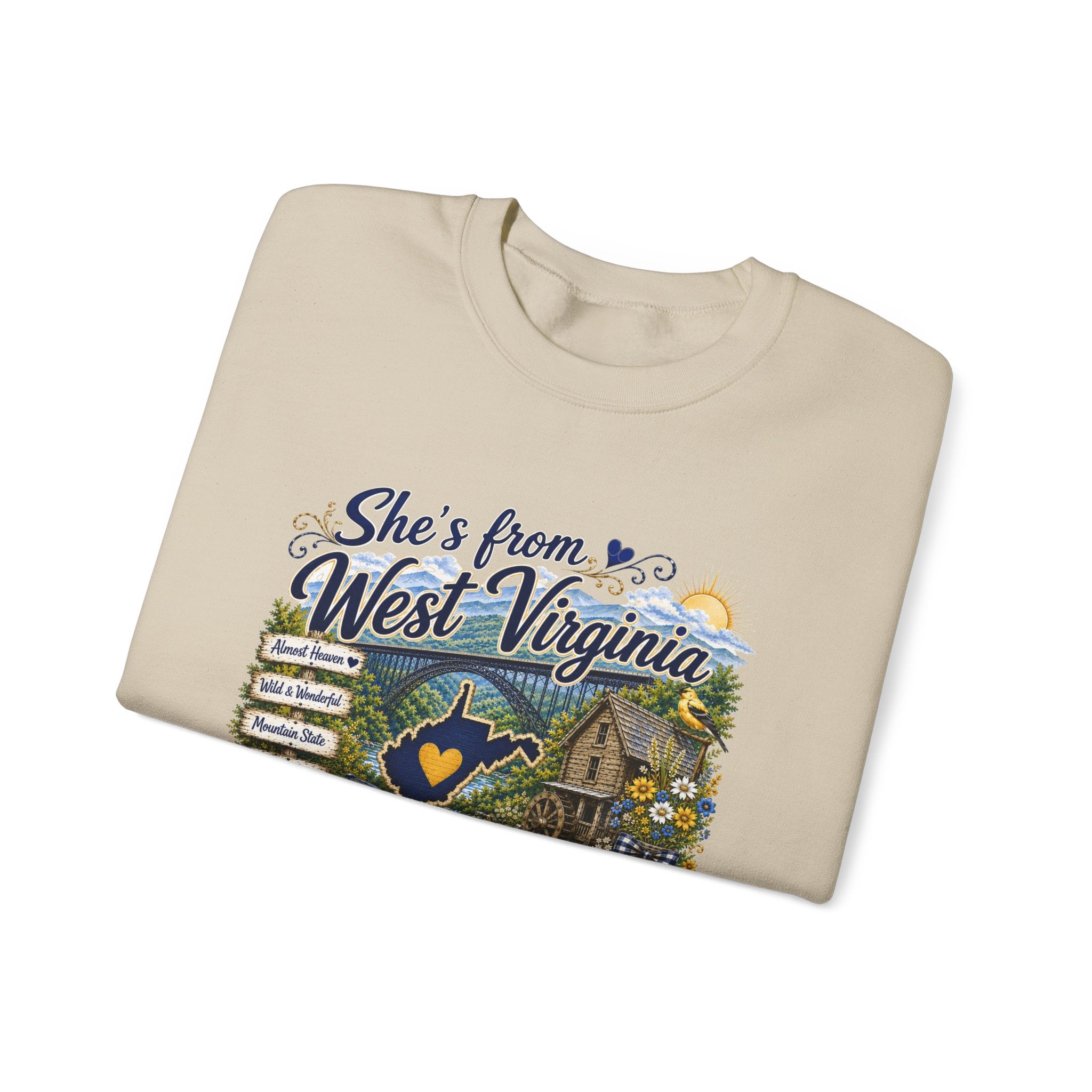 West Virginia Crewneck Sweatshirt - 'She's From West Virginia' State Pride Pullover