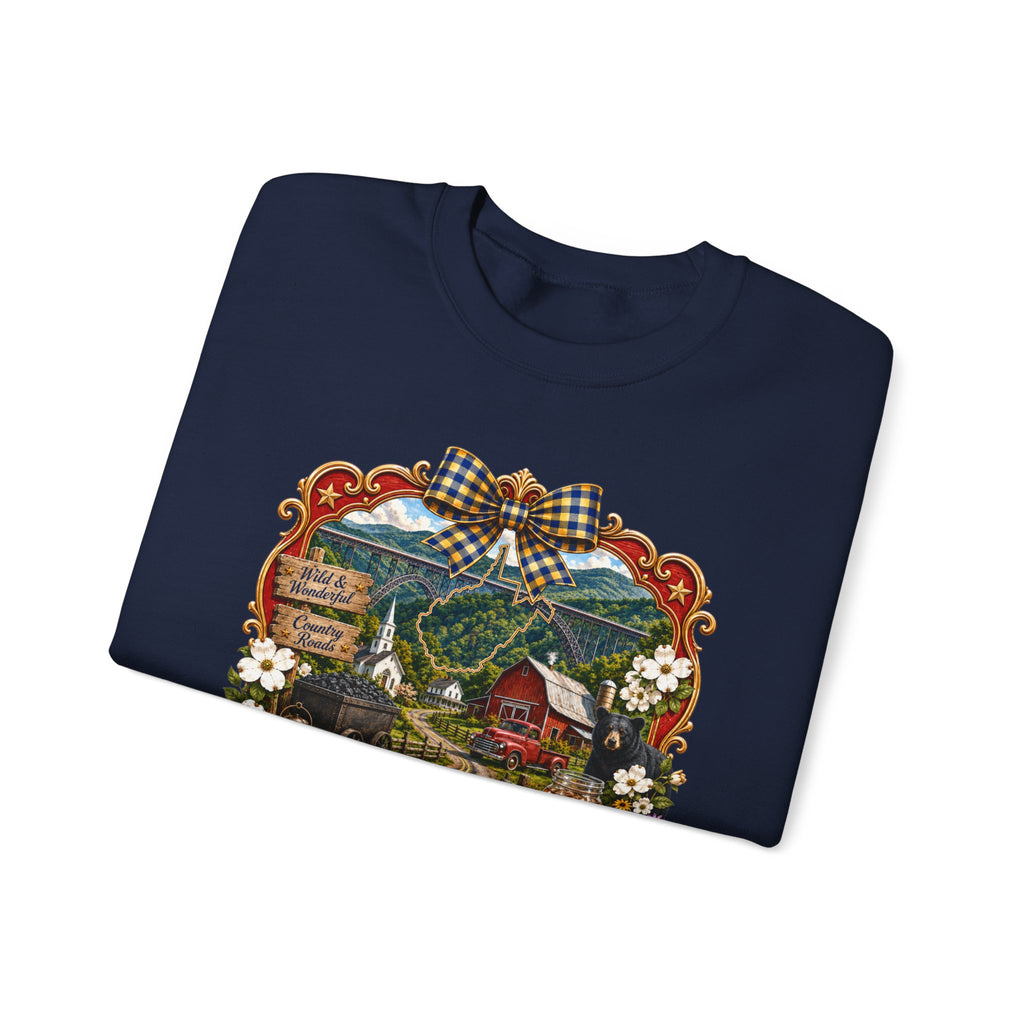 West Virginia Vintage Scenic Crewneck Sweatshirt
