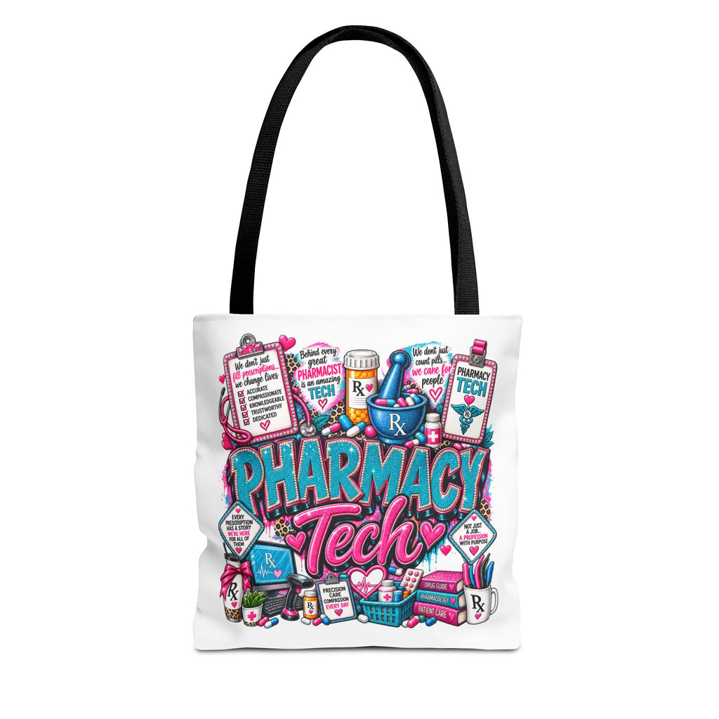 Pharmacy Tech Tote Bag — Colorful Pharmacy Technician Gift Tote