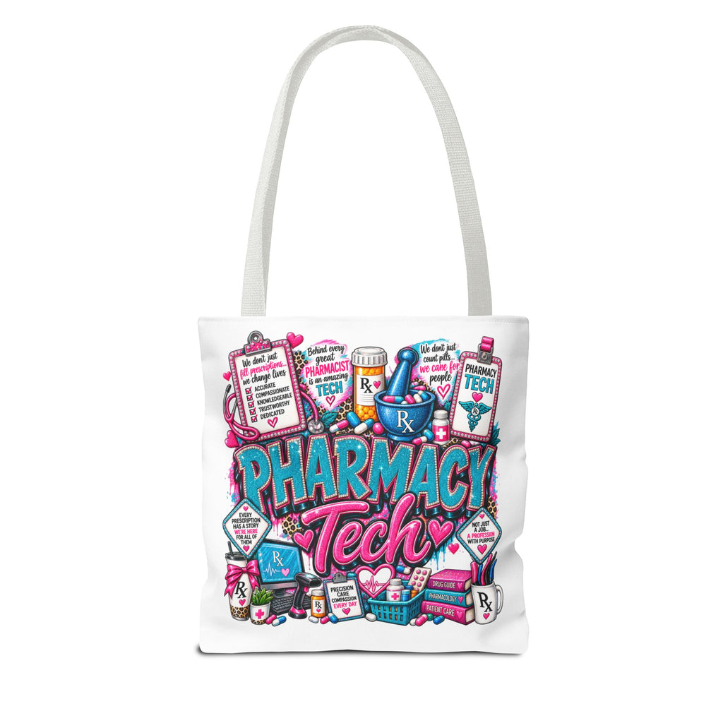 Pharmacy Tech Tote Bag — Colorful Pharmacy Technician Gift Tote