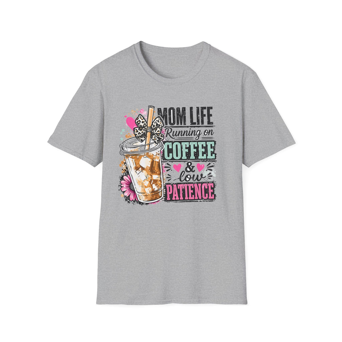 Mom Life Running on Coffee T-Shirt — Funny Mother's Day Gift