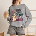 Mom Life Sweatshirt — "Running on Coffee & Low Patience" Cozy Crewneck