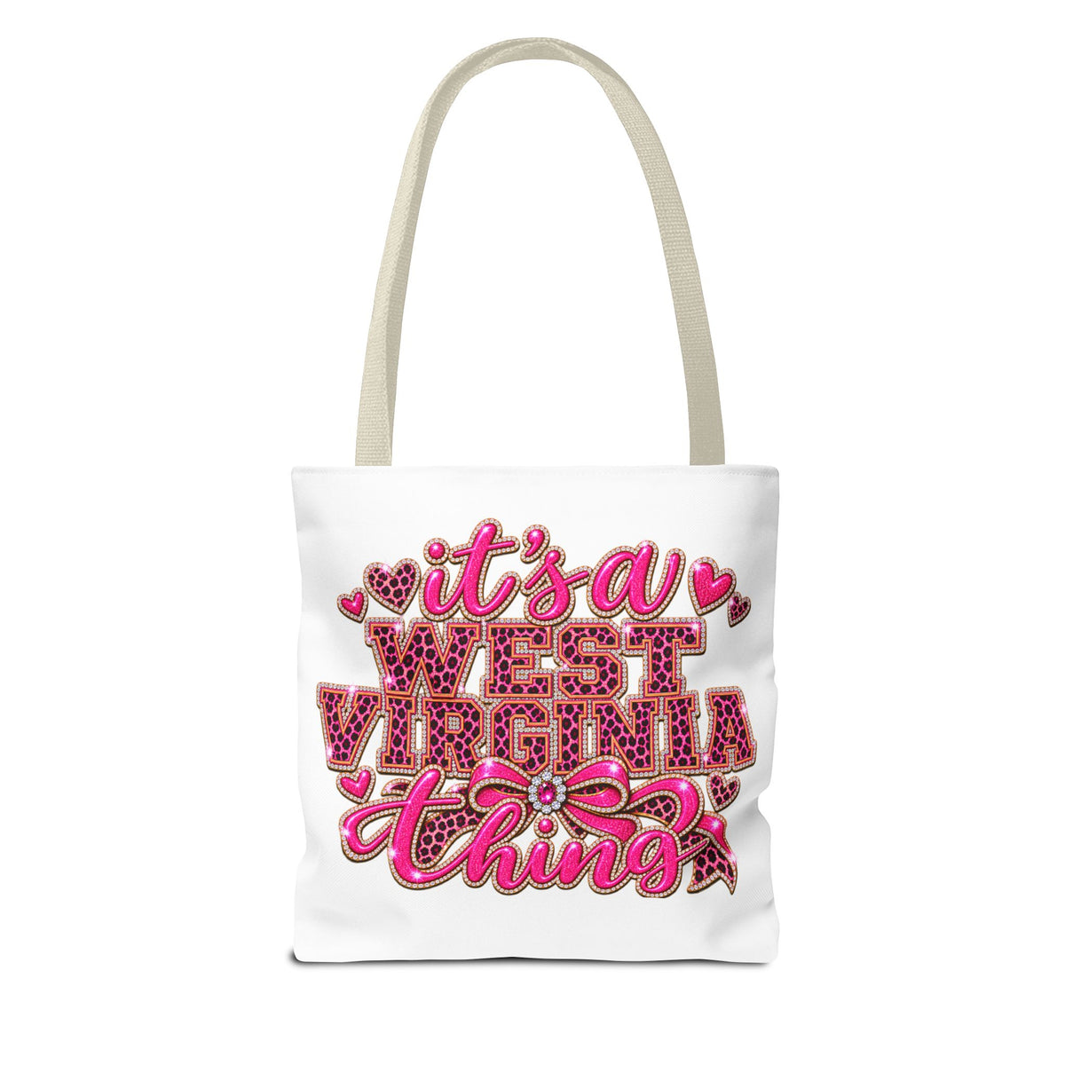 West Virginia Tote Bag - "It's a West Virginia Thing" Pink Graphic Tote