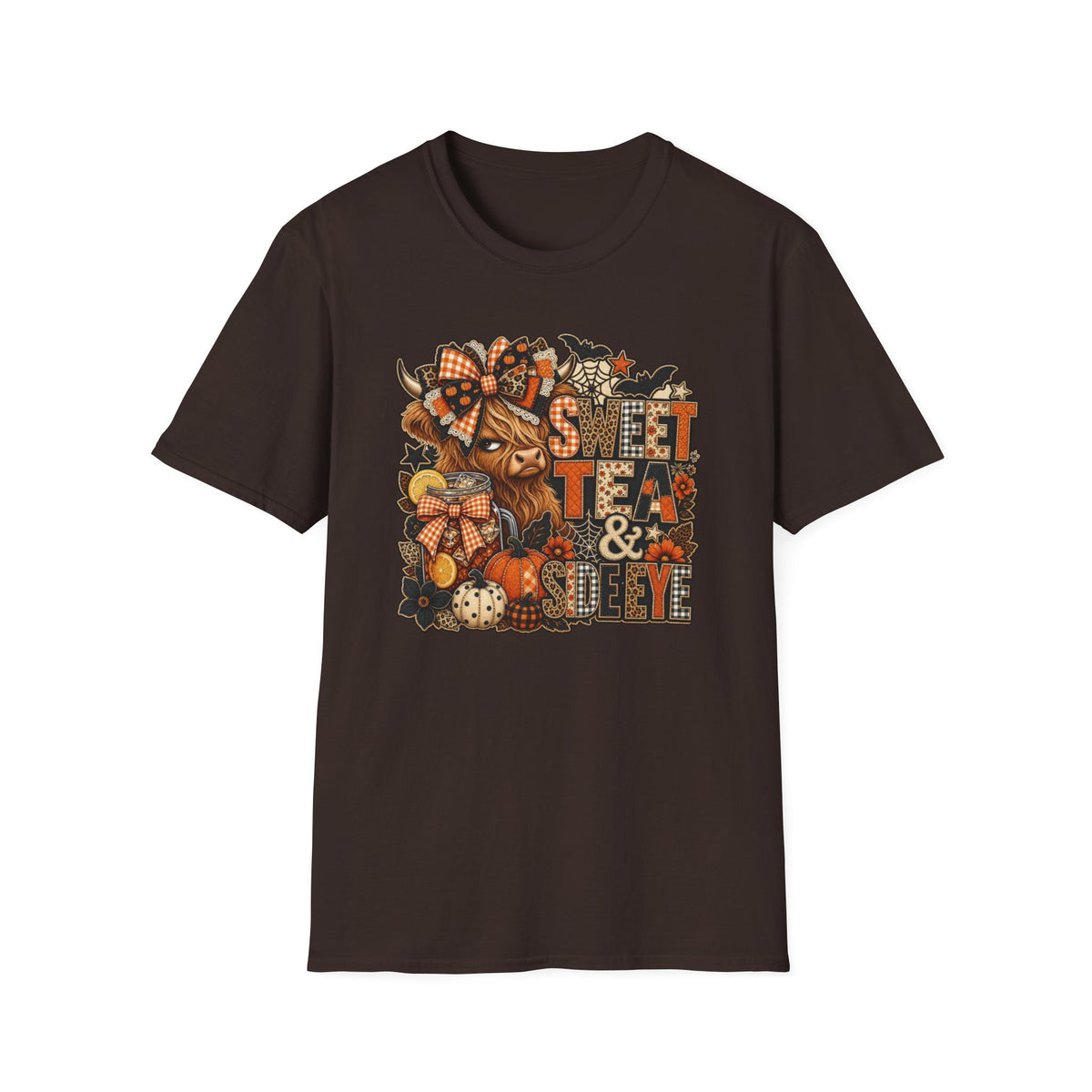 Fall Cow 'Sweet Tea & Pumpkins' T-Shirt