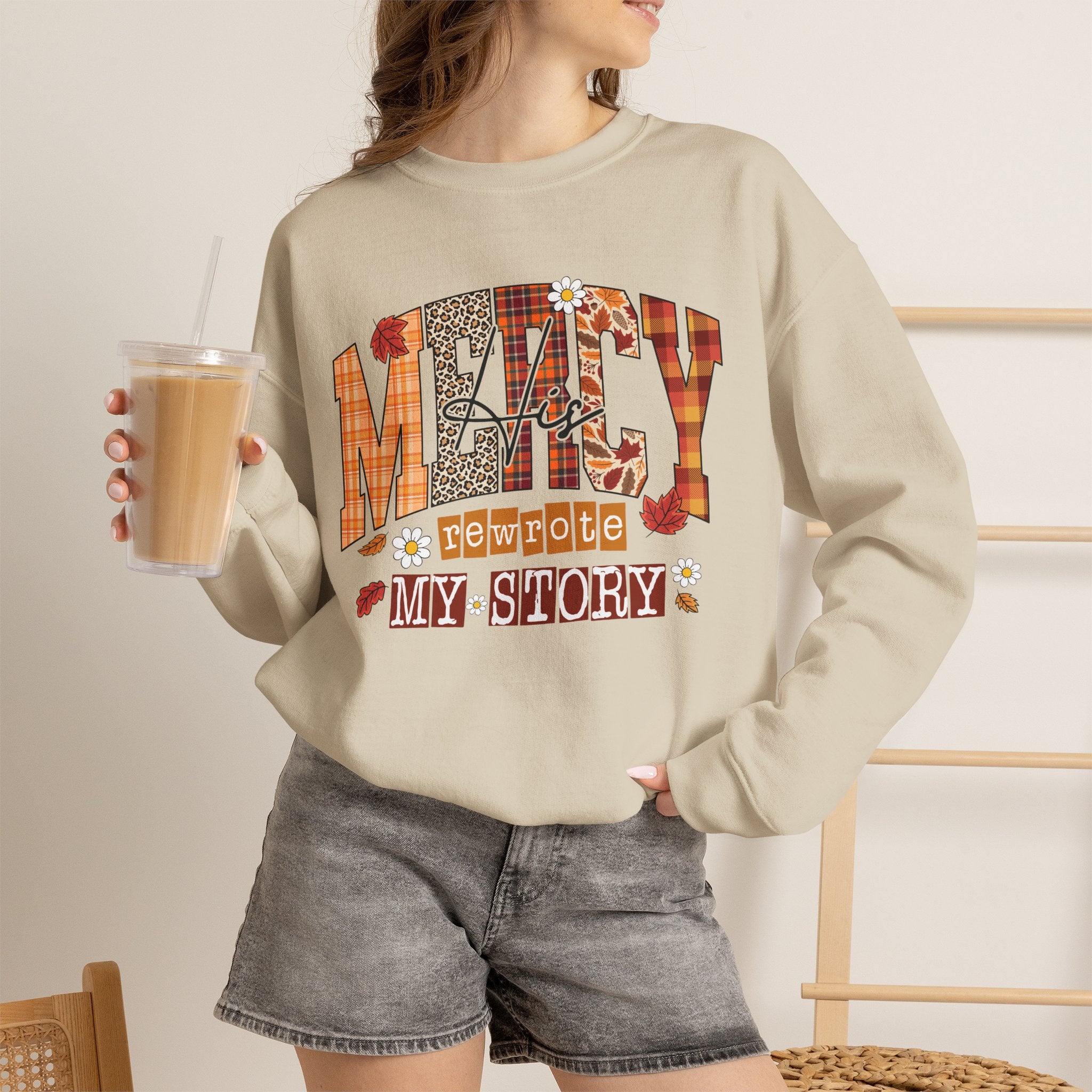 Sweatshirt — My Story Mercy Fall Plaid Crewneck