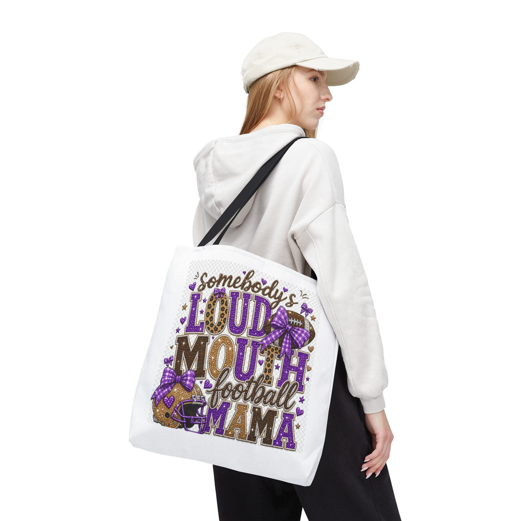 Somebody's Loud Mouth Football Mama Tote Bag — Cheer Mom Gift