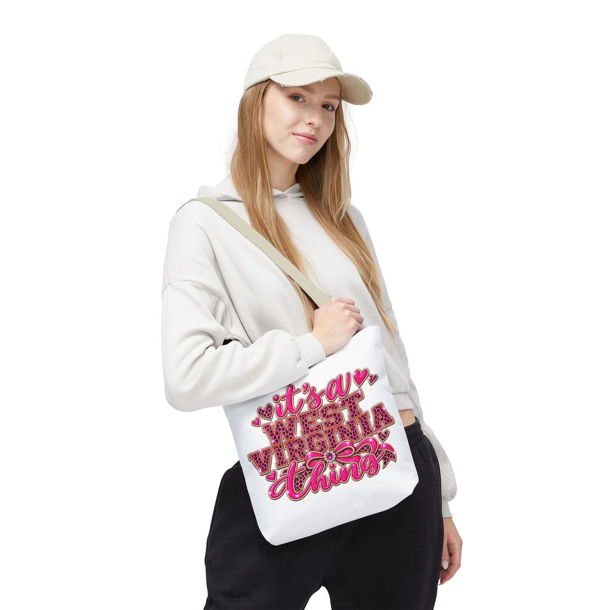 West Virginia Tote Bag - "It's a West Virginia Thing" Pink Graphic Tote
