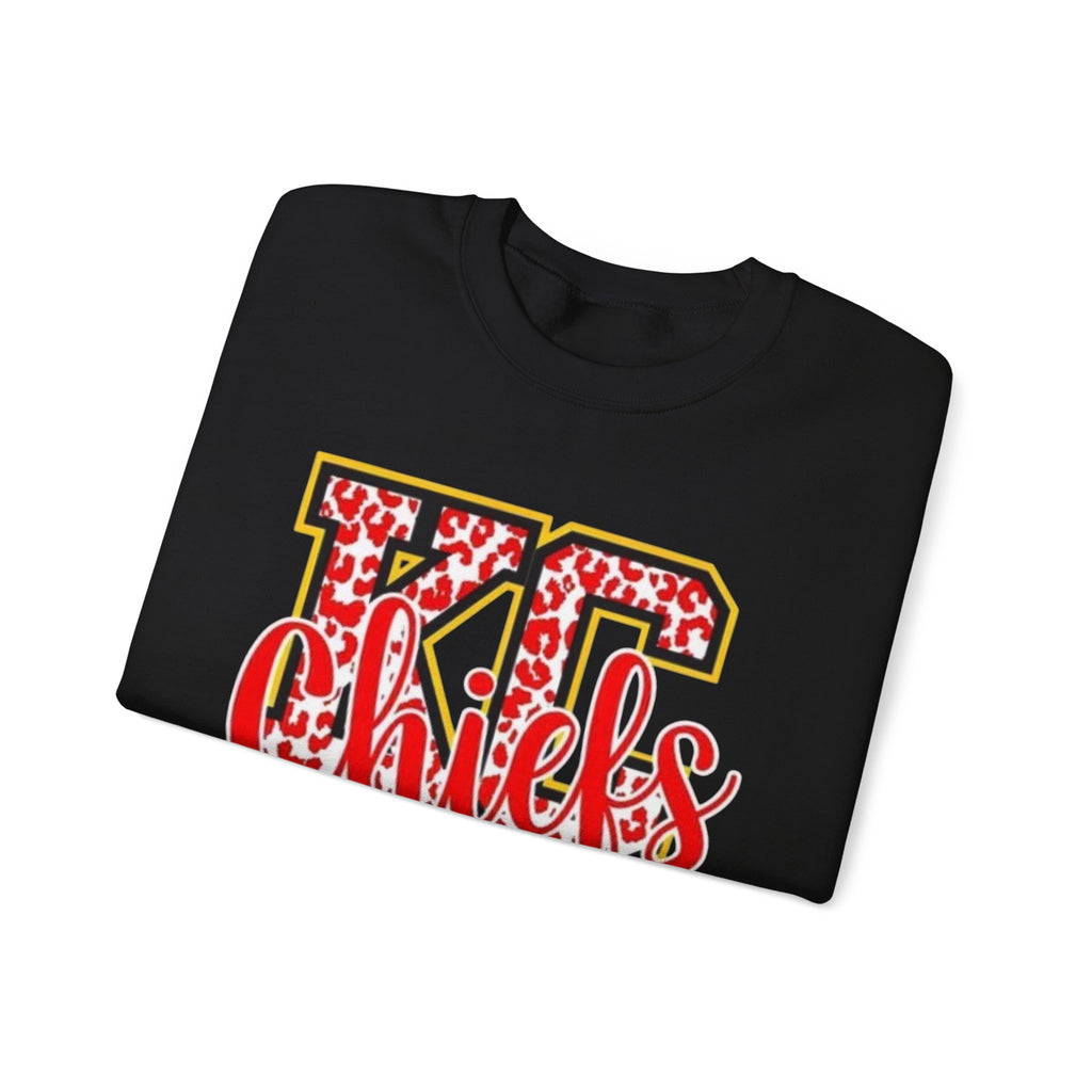 Chiefs Leopard Script Crewneck Sweatshirt