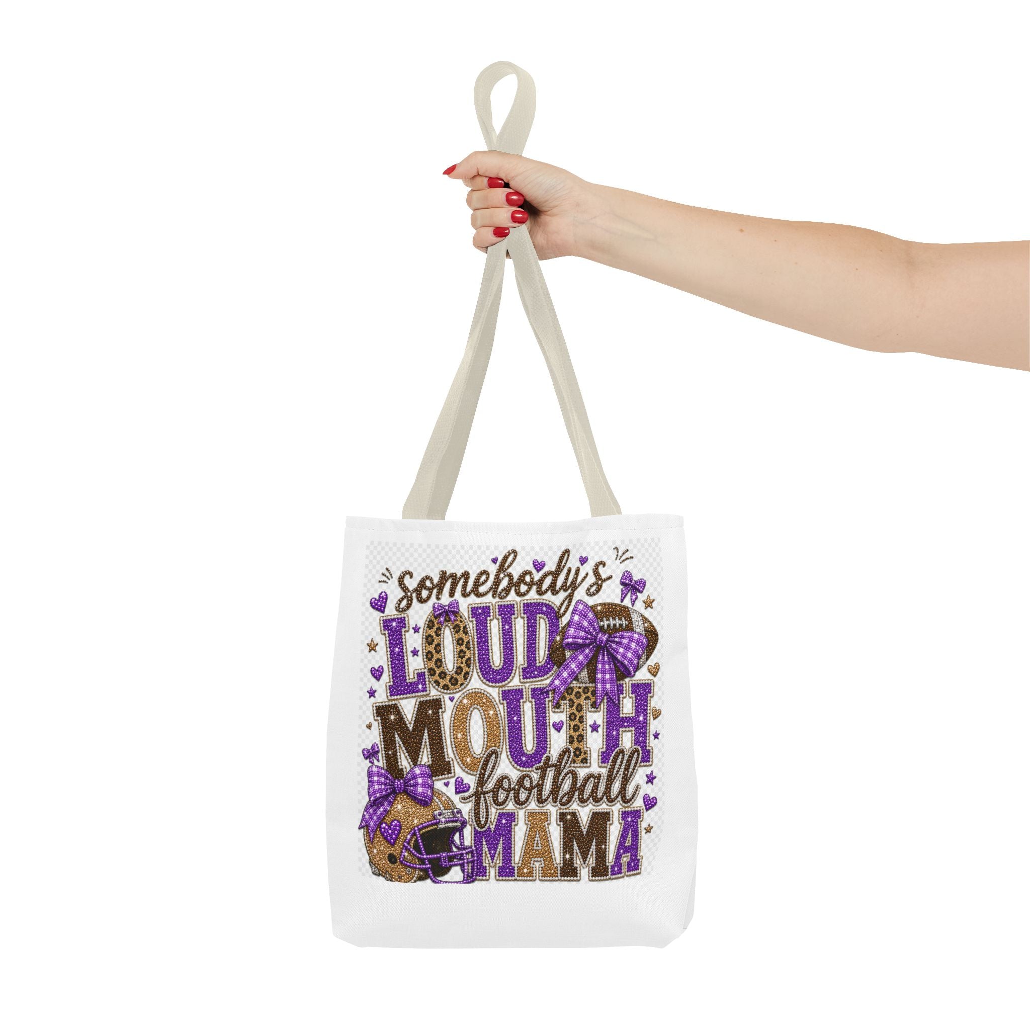 Somebody's Loud Mouth Football Mama Tote Bag — Cheer Mom Gift