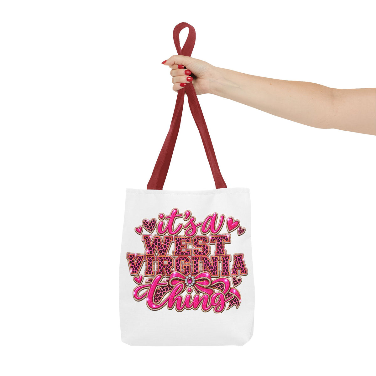 West Virginia Tote Bag - "It's a West Virginia Thing" Pink Graphic Tote