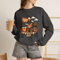 Fall Tailgate Crewneck Sweatshirt — Truck, Dog & Pumpkin Patch Design