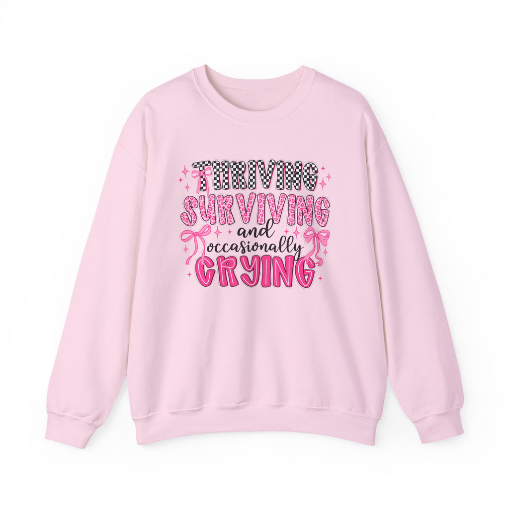 Surviving and Occasionally Crying Crewneck Sweatshirt