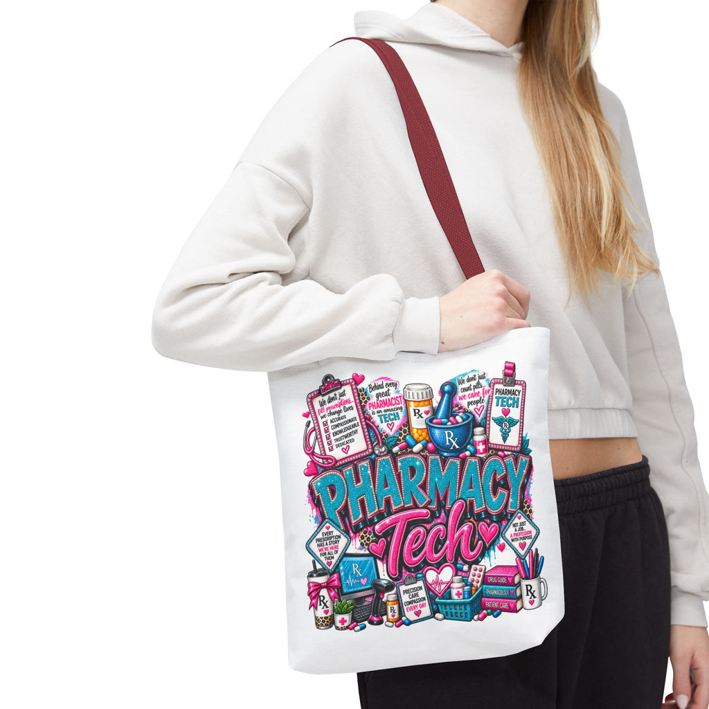 Pharmacy Tech Tote Bag — Colorful Pharmacy Technician Gift Tote