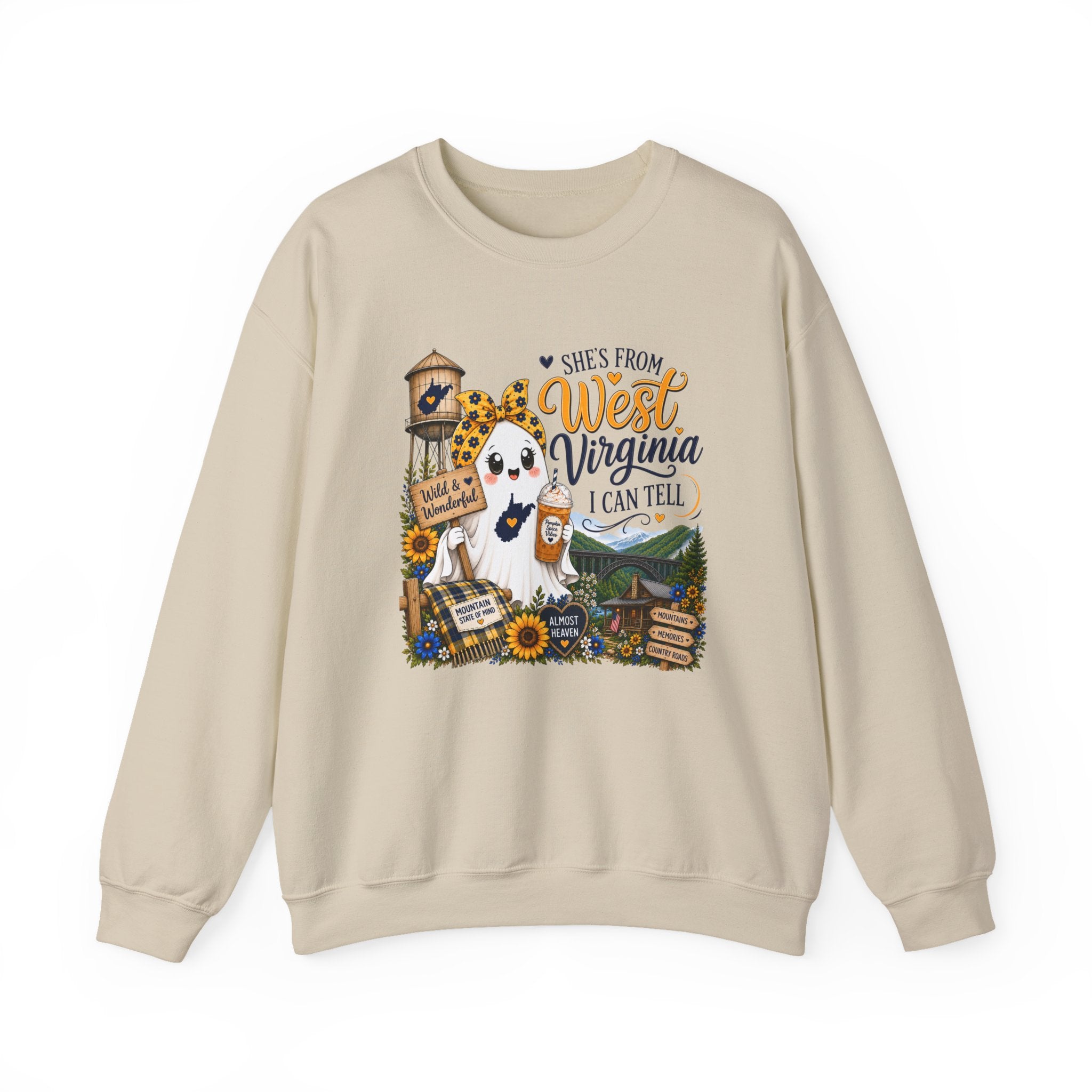 West Virginia Sweatshirt - "She's From West Virginia I Can Tell" Cozy State Pride Crewneck