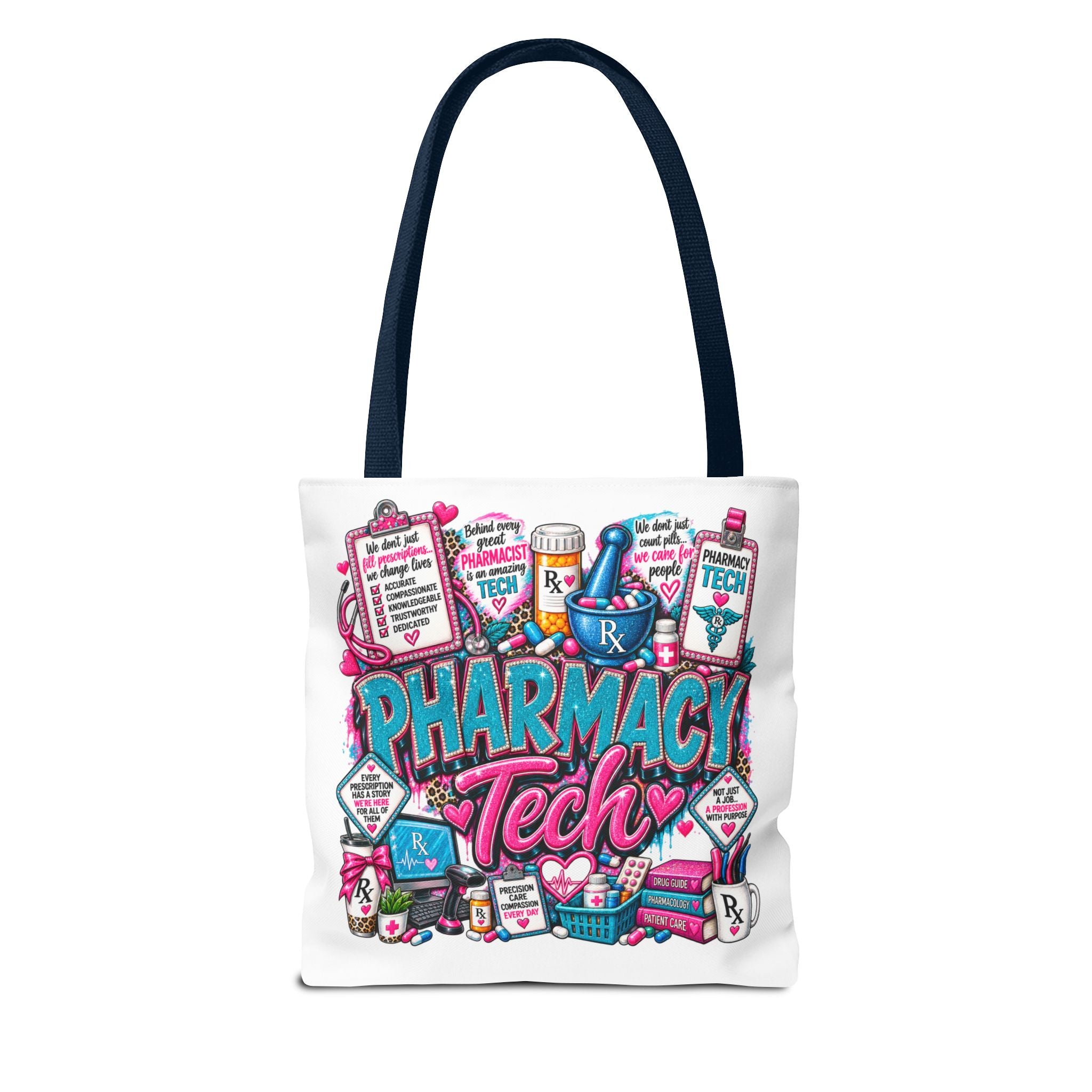 Pharmacy Tech Tote Bag — Colorful Pharmacy Technician Gift Tote