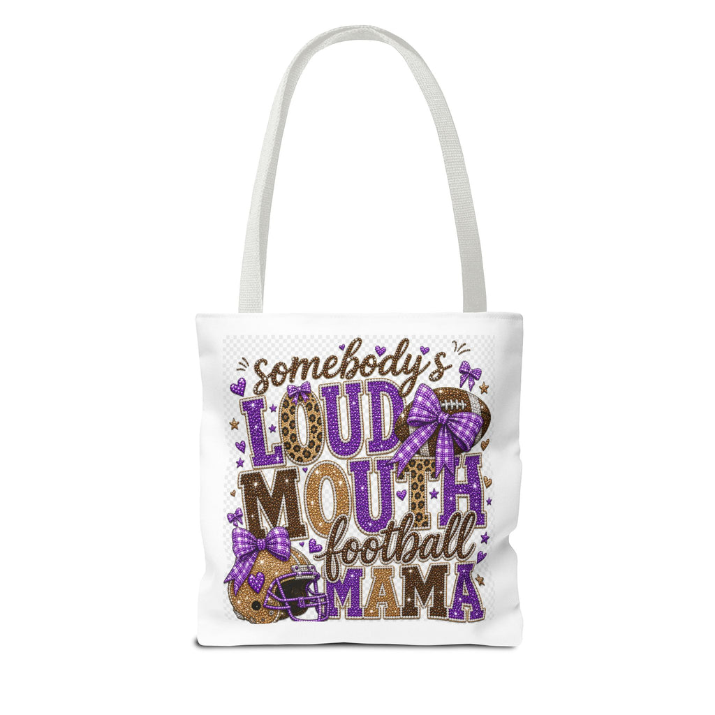 Somebody's Loud Mouth Football Mama Tote Bag — Cheer Mom Gift