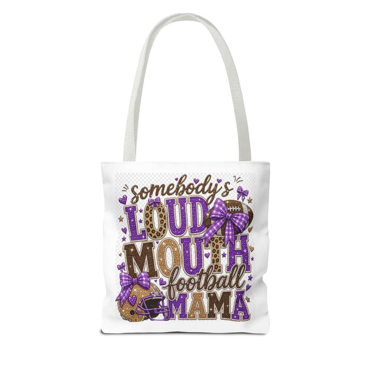 Somebody's Loud Mouth Football Mama Tote Bag — Cheer Mom Gift