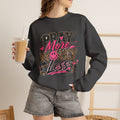 Crewneck Sweatshirt — "Pray More, Worry Less" Leopard Heart Graphic