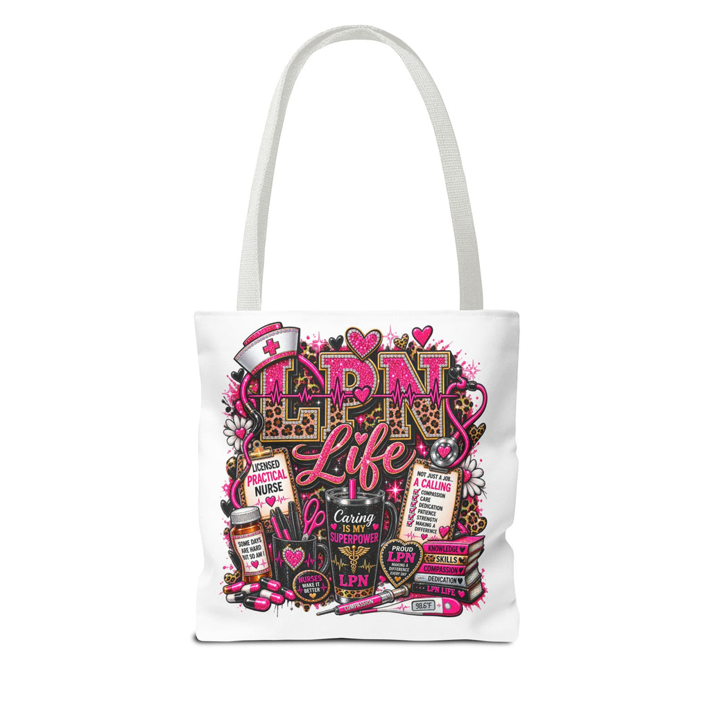 LPN Life Tote Bag — Pink Licensed Practical Nurse Nursing Gifts Tote
