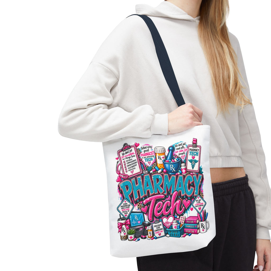 Pharmacy Tech Tote Bag — Colorful Pharmacy Technician Gift Tote
