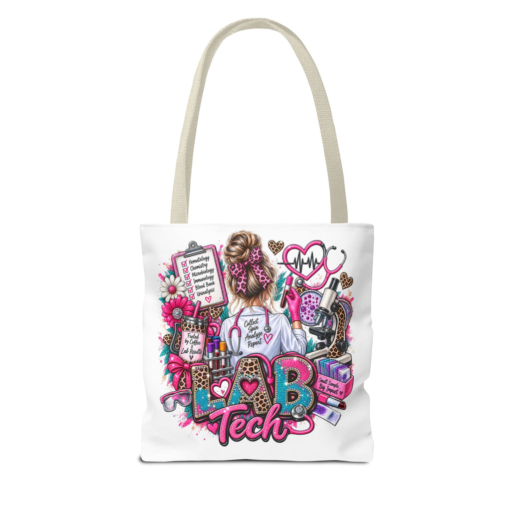 Lab Tech Tote Bag - Cute Pink Medical Laboratory Technician Gift