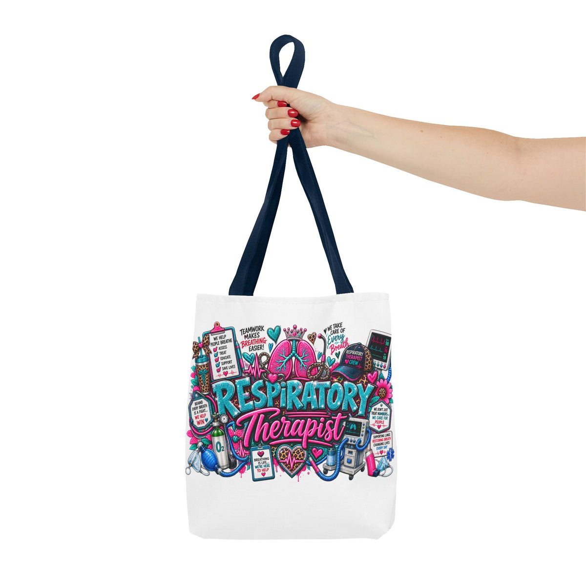 Respiratory Therapist Tote Bag — Colorful Medical RN Gift for RTs