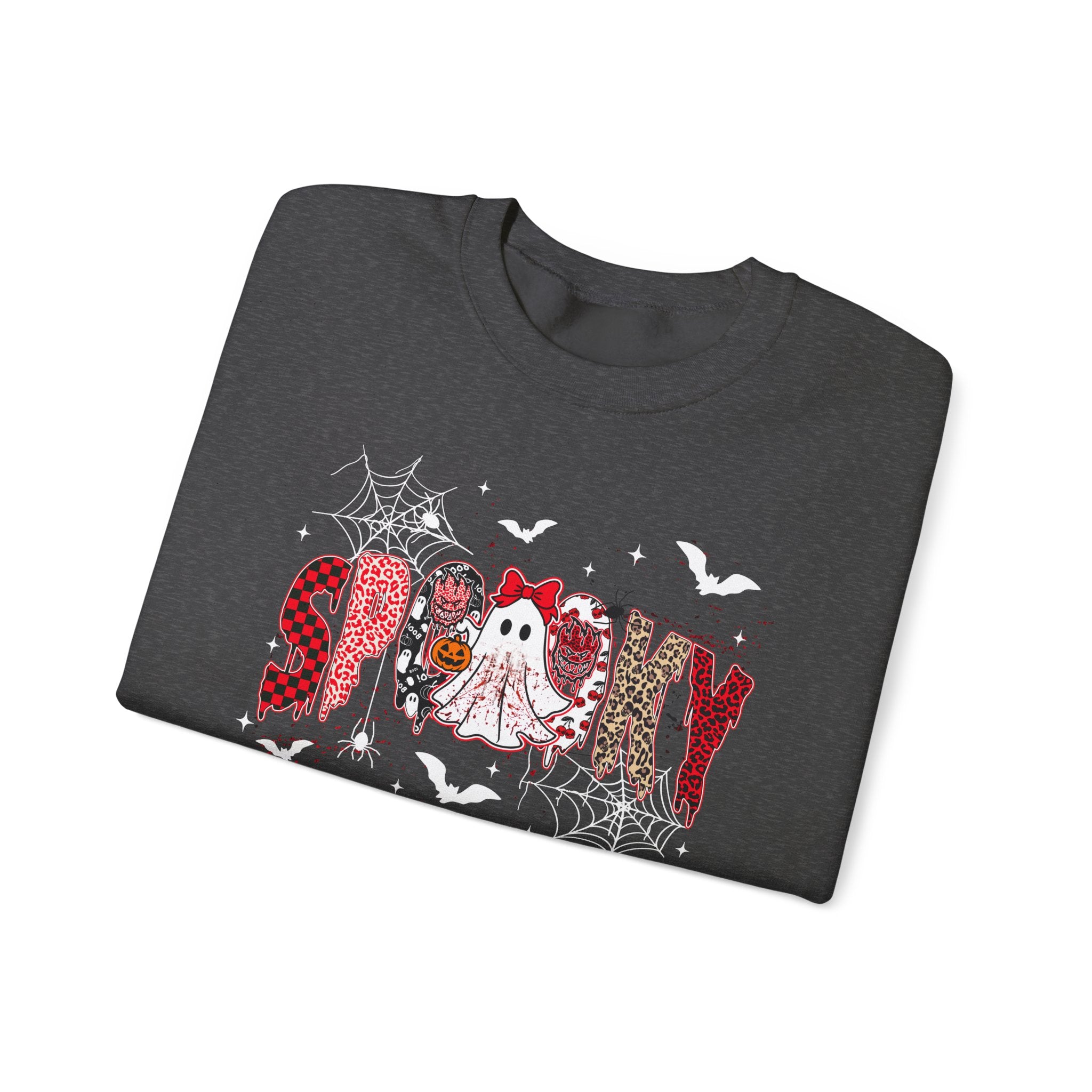 Spooky Ghosts Crewneck Sweatshirt — Cute Halloween Graphic Pullover