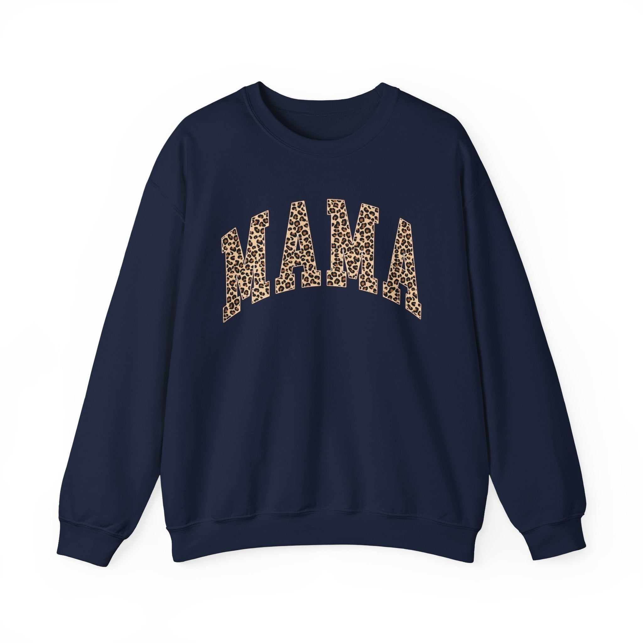Mama Leopard Print Sweatshirt — Cozy Crewneck for Moms, Mother's Day Gift