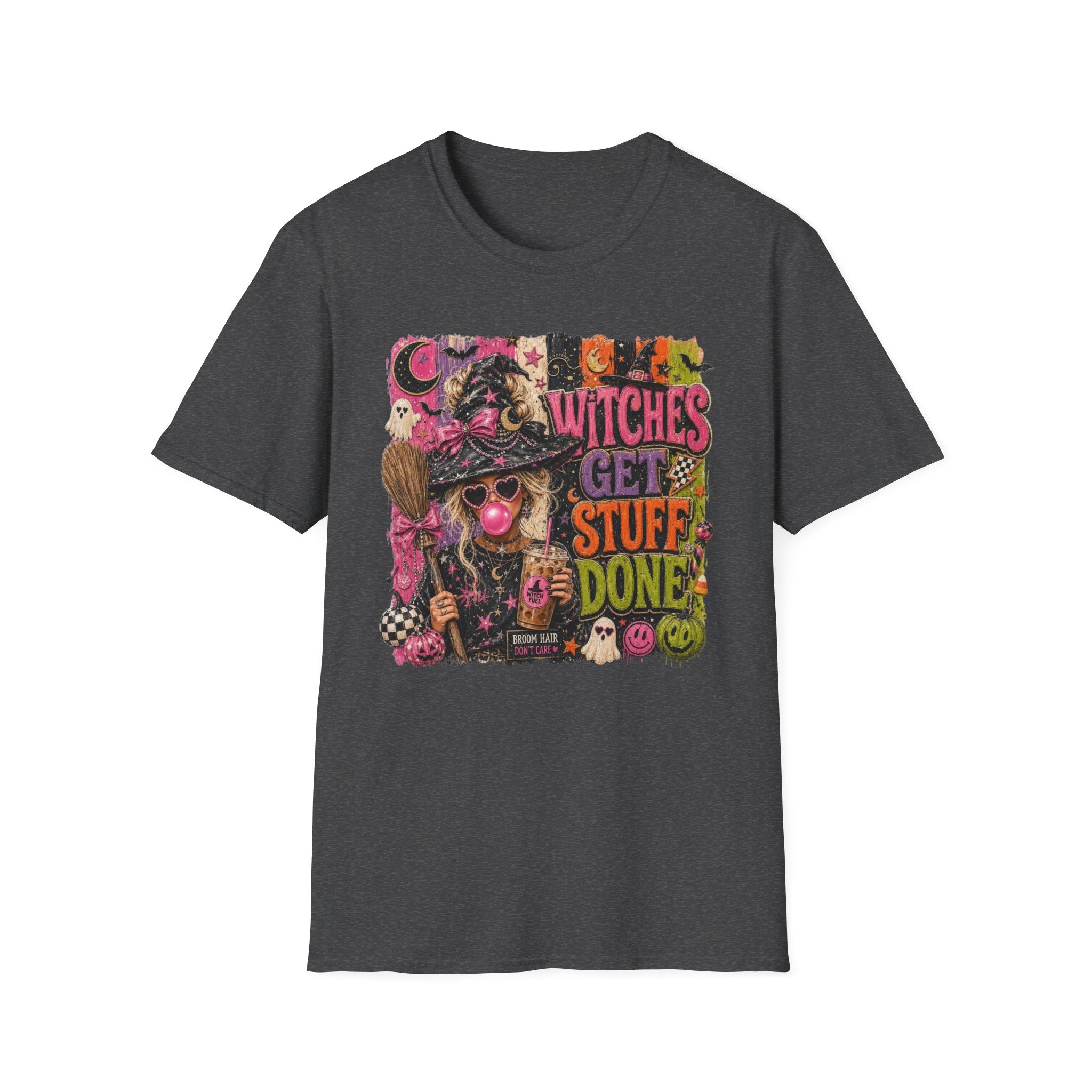 Witches Get Stuff Done T-Shirt — Retro Halloween Witch Graphic Tee