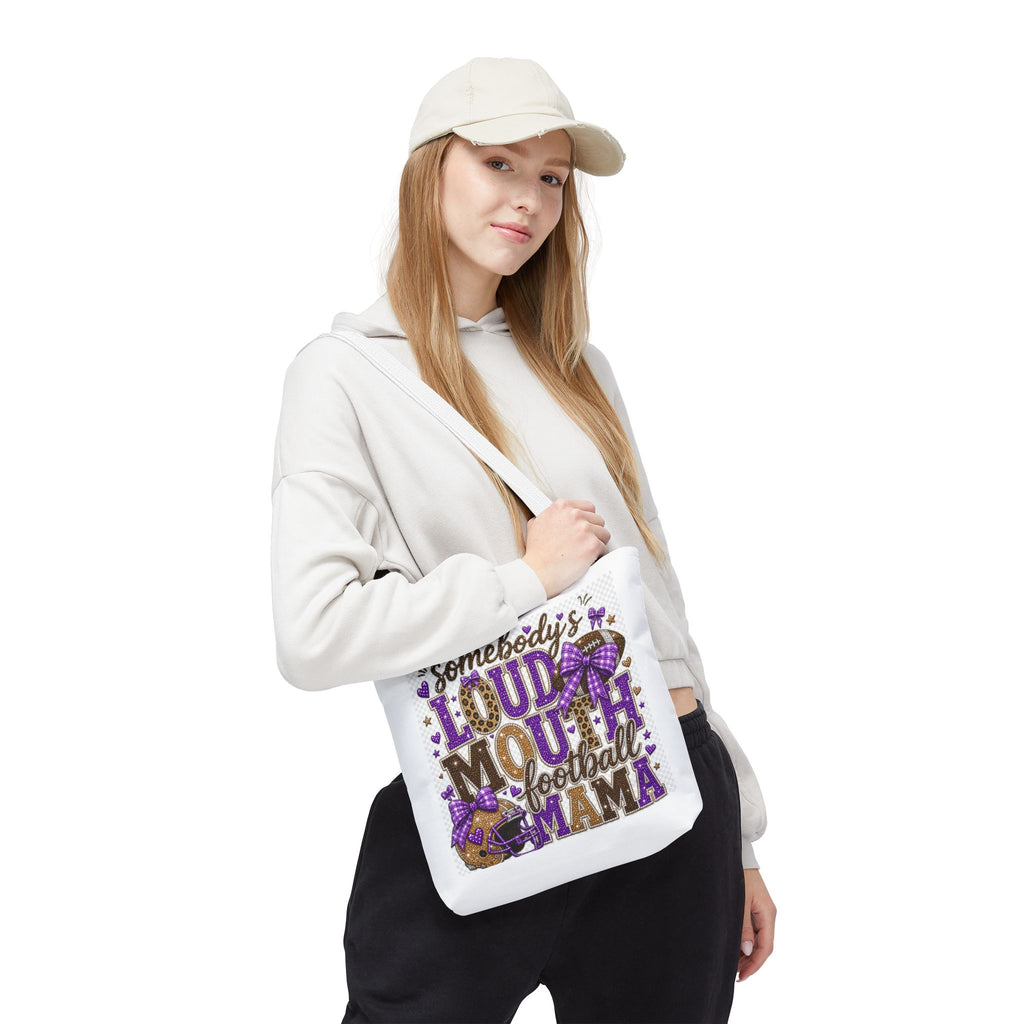 Somebody's Loud Mouth Football Mama Tote Bag — Cheer Mom Gift