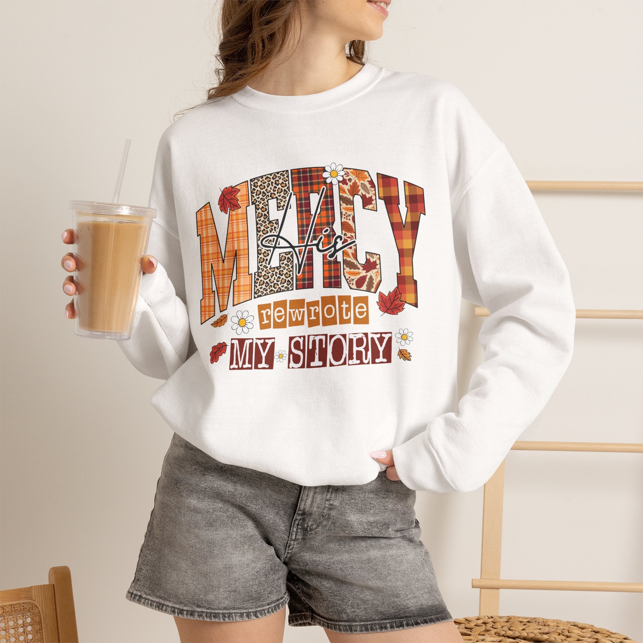 Sweatshirt — My Story Mercy Fall Plaid Crewneck