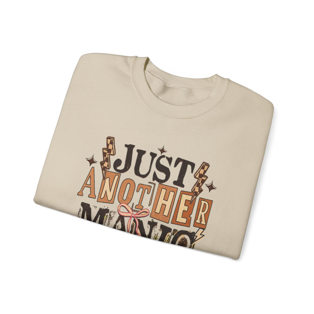 Mom-Day Crewneck Sweatshirt – "Just Another Mani(o) Mom-Day" Retro Nail Salon Graphic