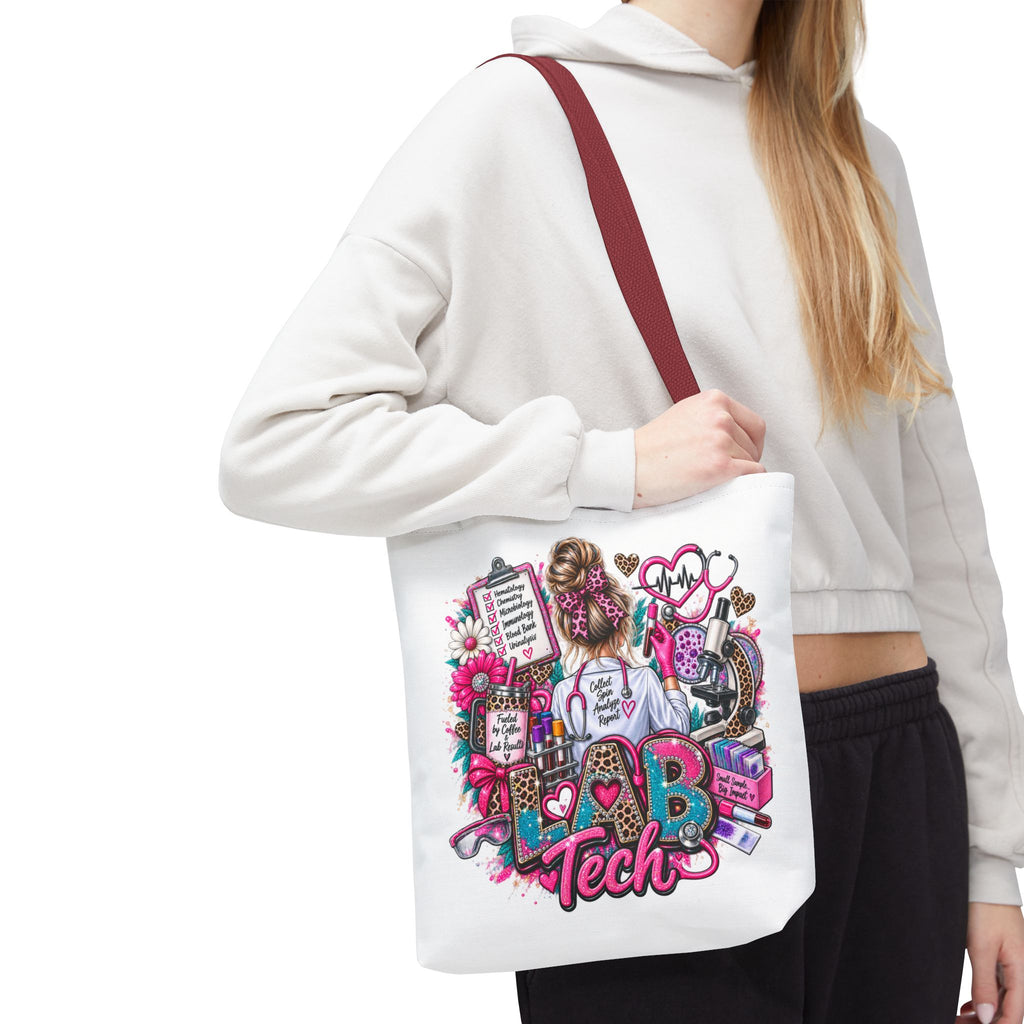 Lab Tech Tote Bag - Cute Pink Medical Laboratory Technician Gift