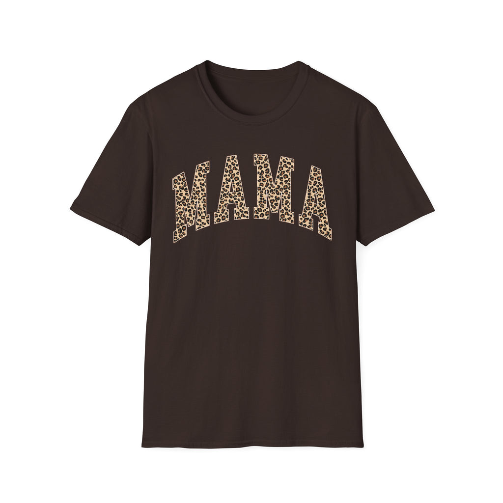 Mama Leopard Print T-Shirt — Trendy Animal Print Mom Tee