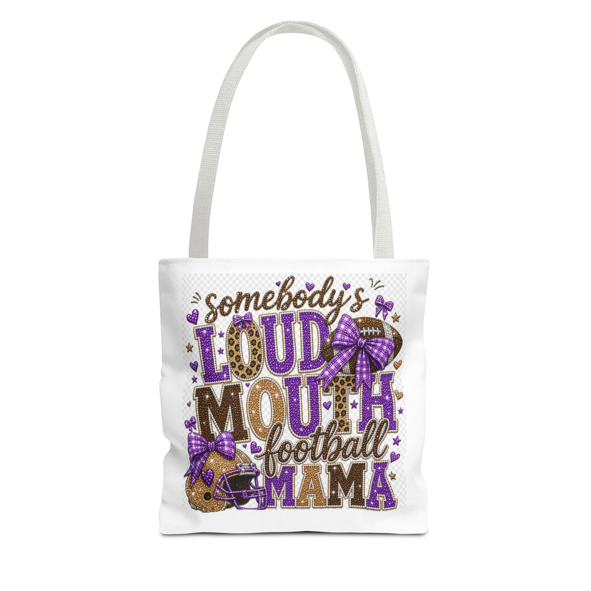 Somebody's Loud Mouth Football Mama Tote Bag — Cheer Mom Gift