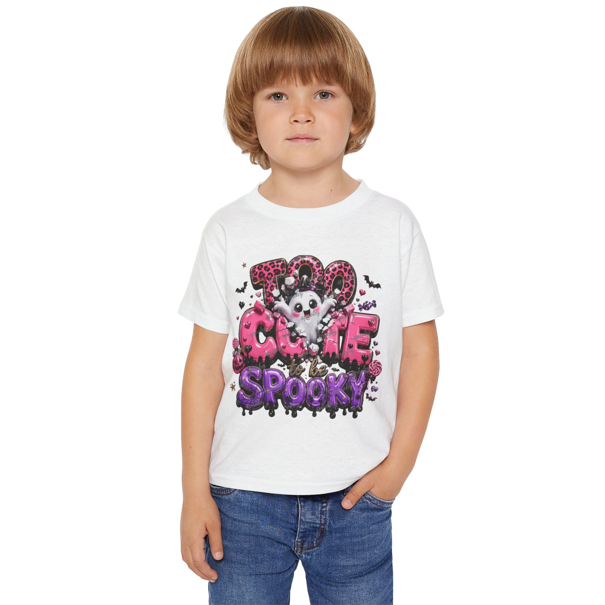 Toddler T-shirt — "Cute Spooky" Bat Puppy Halloween Tee