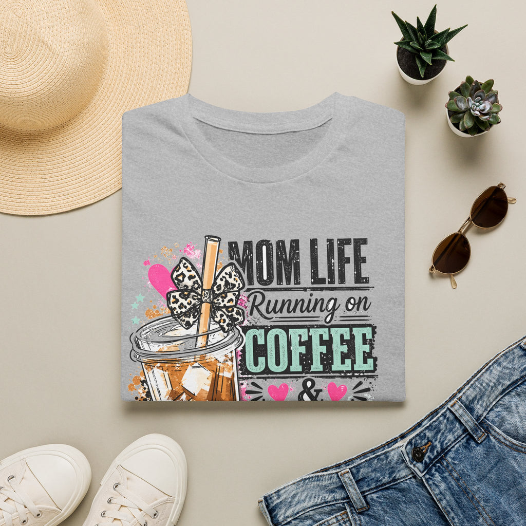 Mom Life Running on Coffee T-Shirt — Funny Mother's Day Gift